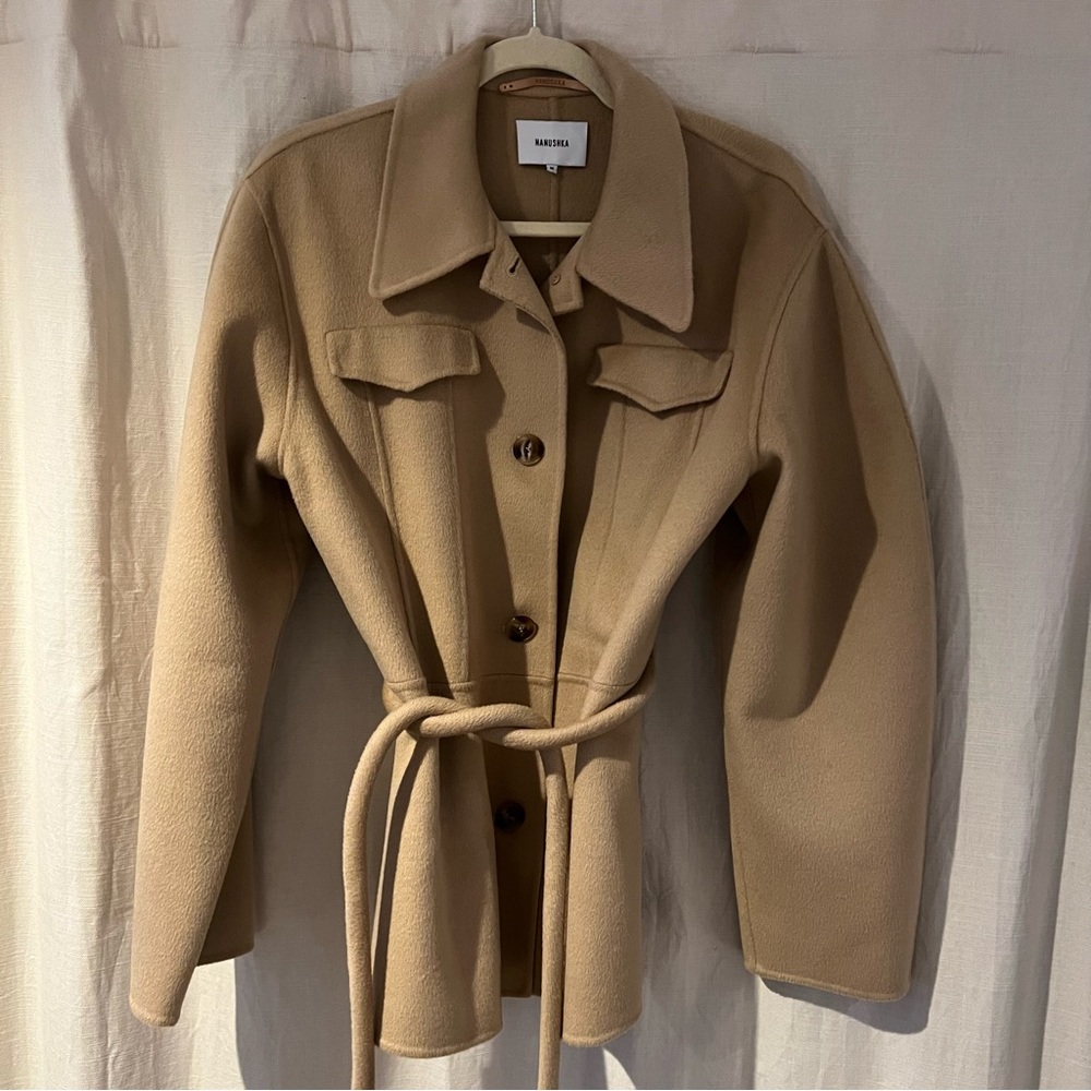 Nanushka Adut Tie Belted Jacket Size L